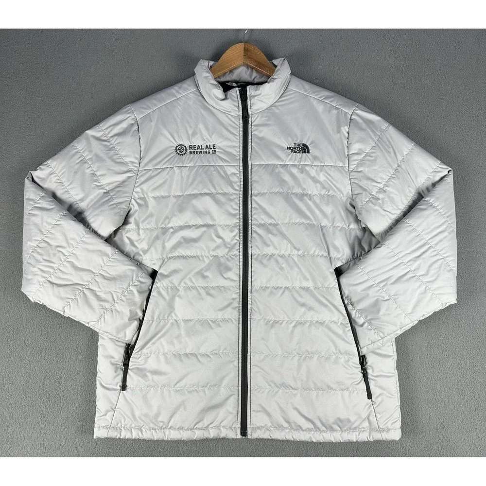 North Face Puffer Jacket Mens Large Grey Bombay Insulated Performance Hiking